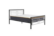 Image of Montana Metal Bed Frame Silver– Small Double 4ft, Double 4ft6, Bedroom Furniture