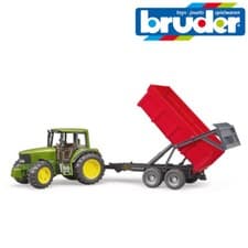 Image of Bruder Toys 02057 John Deere 6920 Tractor + Tipping Trailer - Working Steering