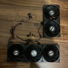 Image of Lian Li OEM Reverse Blade Fans 5 Pack PC Case Fan Black 120