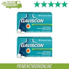 Image of 2x Gaviscon Original Peppermint 48 Tablets 2 x 48 (96 Tablets) ⭐⭐⭐⭐⭐