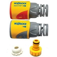 Image of Hozelock Connector Starter Pack Tap Connector Hose End & AquaStop 12.5mm & 15mm