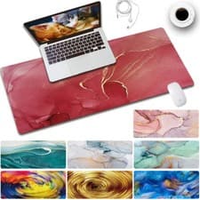 Image of Waterproof PU Leather Mouse Mat Pad Desk Table Computer Laptop Desktop Mat Gift