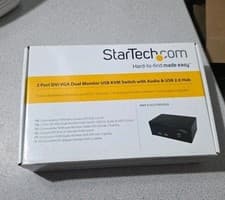 Image of StarTech.com 2 Port DVI VGA Dual USB KVM Switch with Audio and USB - NEW