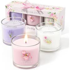 Image of Candle Set, Scented Candle Gift Set for Her, 3 Scented Votive Candles