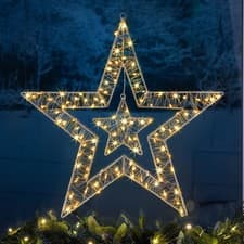 Image of Star Christmas Light Micro LED Battery Operated with Timer Indoor Outdoor 50cm