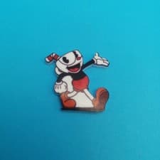 Image of Cuphead - Cuphead pin badge - Hit video game and streaming TV series