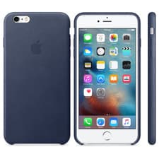 Image of Genuine Apple iPhone 6 Plus / 6S Plus Leather Case - Midnight Blue - New