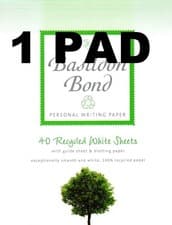 Image of [ 1 PAD ] Basildon Bond Writing Pad Set 40 White Paper Sheets 178 x 137mm Guide
