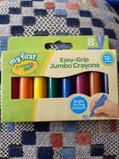 Image of Crayola - My First Jumbo Crayons Easy Grip Chunky Colouring Art - 8-Pack