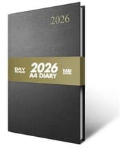 Image of 6 X Collins -2026 12 Month Year Planner, Day To Page Diary, A4 - Black
