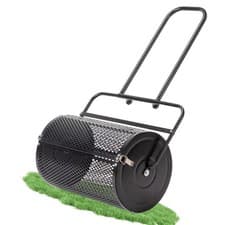 Image of ROLLING COMPOST SPREADER GARDEN LAWN PEAT MOSS TOP SOIL FERTILISER 24"