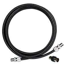 Image of Tv Aerial Coax Cable RF Lead Male Plug with Coupler BLACK PREMIUM RG6 CABLE