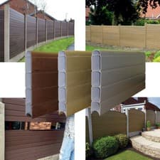 Image of Composite Plastic Fence Panels Fencing Boards ECO Fencing 6ft Wide  5 or 6 Pack