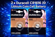 Image of 2 X Duracell CR1616 3V Lithium Coin Cell Battery