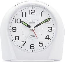 Image of Acctim Europa Analogue Alarm Clock Non Ticking Sweep Quartz Luminous Hands Ener