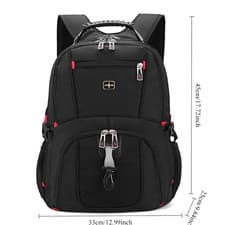 Image of Wenger Swissgear 17.1 inch Black Laptop Backpack/Notebook Bag/Rucksack Backpack