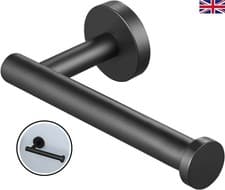 Image of Stainless Steel Toilet Paper Holder Matte Black Toilet Roll Holder Wall Mounted~