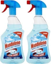 Image of 2 x Windolene Glass & Shiny Surfaces Cleaner Spray 750ml Streak Free