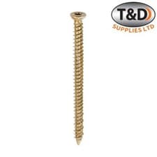Image of Timco 7.5x100mm Concrete Screws - TX30 Flat Countersunk Yellow Fixings – 100Pack