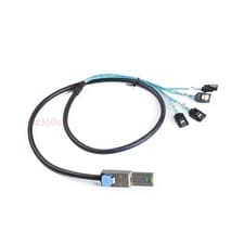 Image of TOP SAS SFF-8088 to 4 SATA 7pin 3 6gbps Hard Disk Data Cable for Raid Card UK
