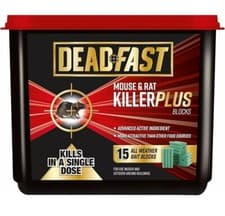 Image of Deadfast Mouse and Rat Killer plus Poison, 15 Block - Green