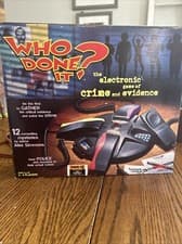 Image of Who Done It? Vintage 1998 Tiger Electronics Crime Game Complete New Open Box