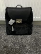 Image of Brand New Guess Velvet Backpack, Colour Black 100% Genuine