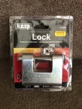 Image of KASP 80mm HIGH Security Armoured Shutter Padlock Garage/Gate/Van Lock K17580D
