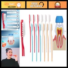Image of Soft 3-Sided Toothbrush for Sensitive Gums & Braces - Pack of 12, Ideal for Adul
