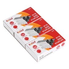 Image of 3 Box Pack Eagle No.10 Staples 3000pcs (1000 Each) Office School Paper Stapling