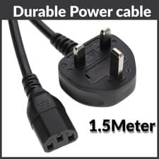 Image of POWER CORD UK PLUG TO IEC CABLE (PC /KETTLE LEAD) C13 1M/2M/3M/5M/10M LOT ⭐⭐⭐⭐⭐