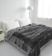 Image of Reversible 2 PLY Heavy Weight Warm Blanket King Size Super Soft Luxury Bed Throw