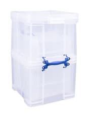Image of Really Useful Plastic Storage Box 35 Litre Clear (Pack of 3)