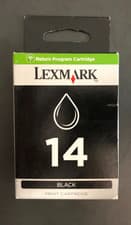 Image of Genuine Lexmark Ink - 14 BLACK / X2650 X2670 Z2300 2310 2320 (INC VAT) BOXED