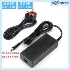 Image of 90W 65W 19.5V AC Adapter Laptop Charger for Dell 4.5mm x 3.0mm Pin 7.4mm x 5.0mm