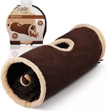 Image of Cat Tunnel Collapsible Pet Play Tube Dogs Bunnies Crinkle Suede Tunnel Removable