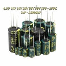 Image of Electrolytic Capacitor Radial 6.3V 10V 16V 25V 35V 50V 63V - 250V, 1UF - 22000UF