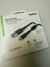 Image of Belkin Braided USB-A to Micro USB Cable 1 metre connection - New / Boxed