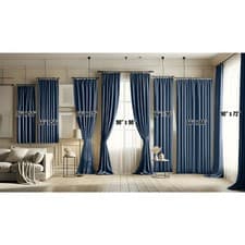 Image of 2pcs Premium Blackout Pencil Pleat Curtains Heavy Duty Thermal Insulated Drapes