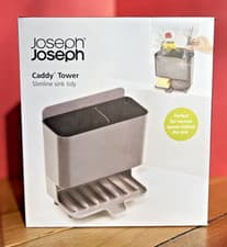 Image of Joseph Joseph CADDY TOWER Slimline Kitchen Sink Tidy -2-Tone Grey- Non-slip BNIB