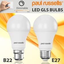 Image of LED Dimmable GLS Bulbs 8.5W=60w 14W=100w Equivalent Warm Cool Day White B22 E27