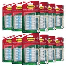Image of 12 x Command Outdoor Garden Decorating Clear Light 16 Clip Damage Free Total 192
