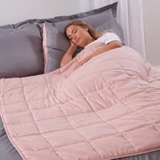 Image of Brentfords 6kg Weighted Blanket Double Blush Pink 125x180cm Anxiety Relief
