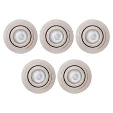 Image of Litecraft Recessed Downlight IP65 Bathroom Tiltable GU10 Spotlight - 7 Colours