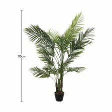 Image of Large Artificial Palm Tree Fake Tropical Plants in Pot Outdoor Indoor Home Decor