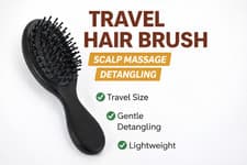 Image of Travel Hair Brush Mini Scalp Massage Detangling Hair Brush Portable Pocket Comb