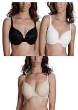 Image of Beauforme T Shirt Bra Full Moulded Cup Detachable Straps Size 32-40 (2 PACK)