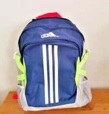 Image of Adidas Adults Unisex Power V Backpack College Travel Gym Casual Office- Blue NWT