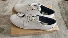 Image of Brand New - Classic Fred Perry Foxx Leather Trainers White Men’s UK Size 10