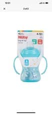 Image of Nûby Grip N' Sip First Cup 4-12m 240ml Blue